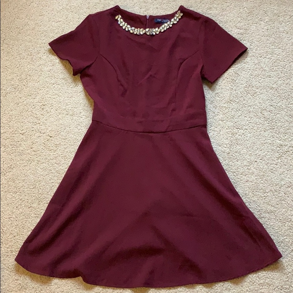 Maroon cocktail dress